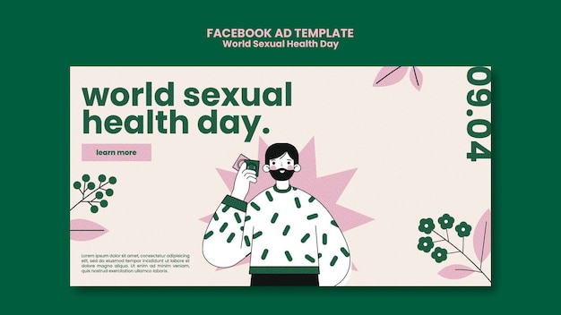 Free PSD world sexual health day social media promo template