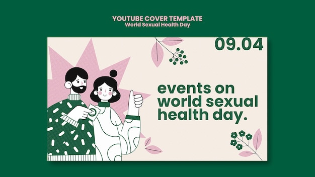 Free PSD world sexual health day youtube cover template