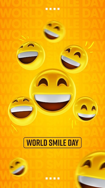 Free PSD world smile day stories template