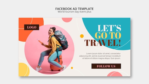 Free PSD world tourism day facebook template