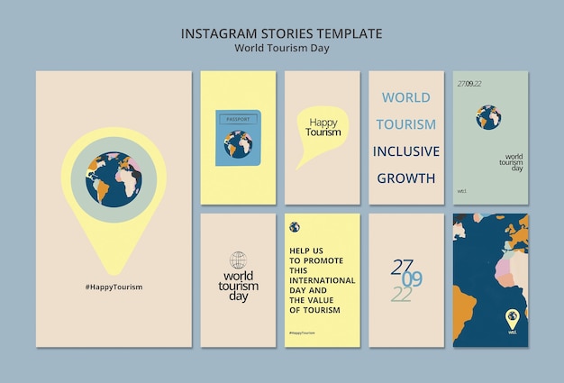 World tourism day instagram stories collection