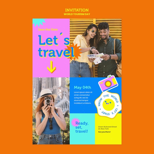 World tourism day invitation template