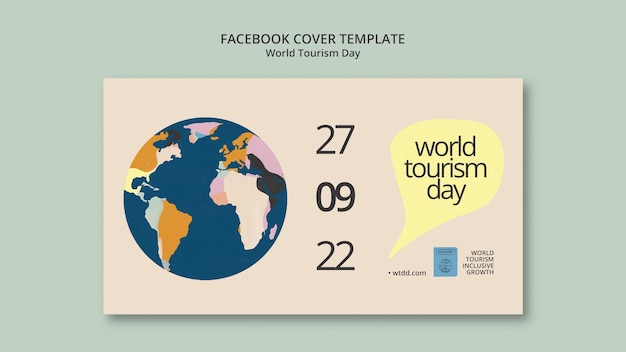 Free PSD world tourism day social media cover template