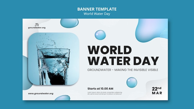 World water day banner template