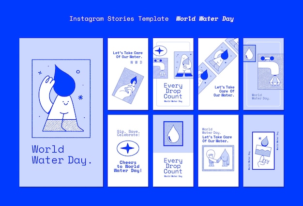 Free PSD world water day template design