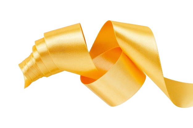 Yellow ribbon isolated