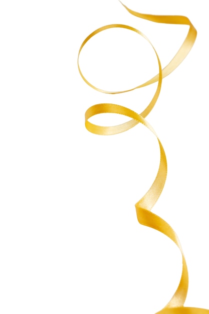 Yellow ribbon isolated