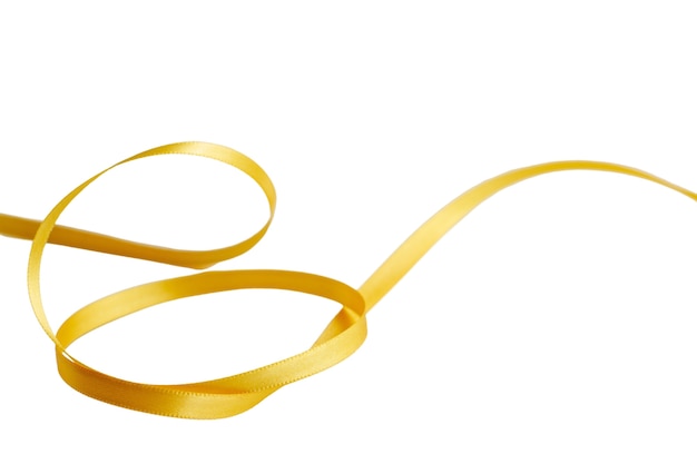 Yellow ribbon isolated