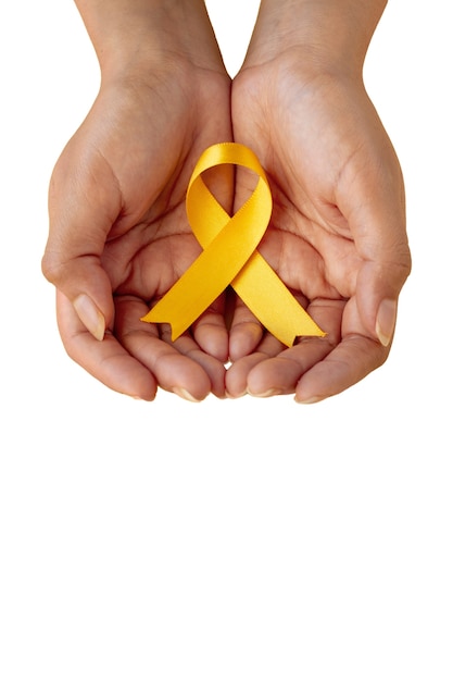 Free PSD yellow ribbon isolated