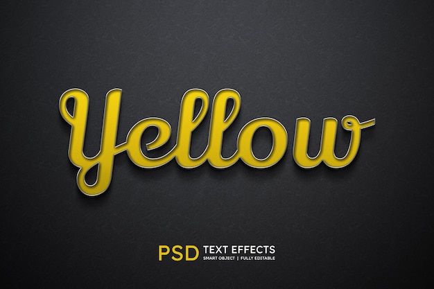 Yellow text style effect