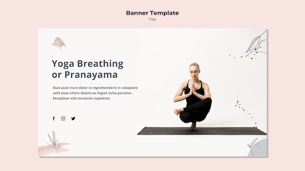 Free PSD yoga banner template