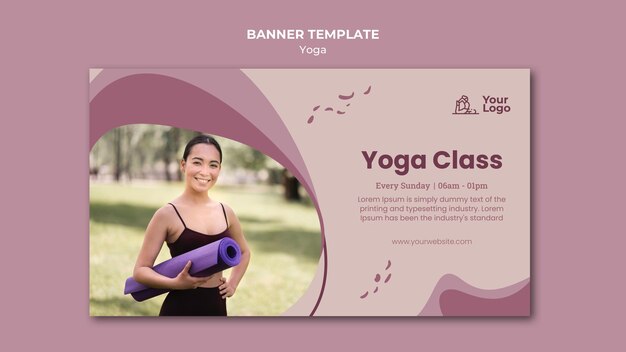 Yoga class template banner