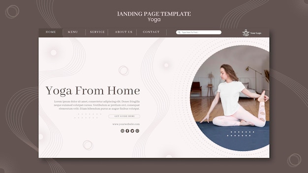 Free PSD yoga concept landing page template