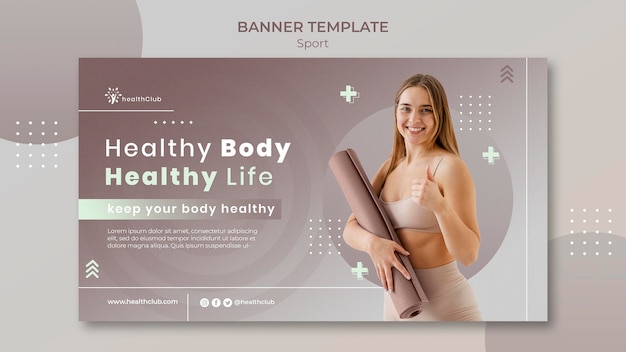 Yoga exercises banner template