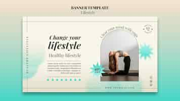 Free PSD yoga horizontal banner template