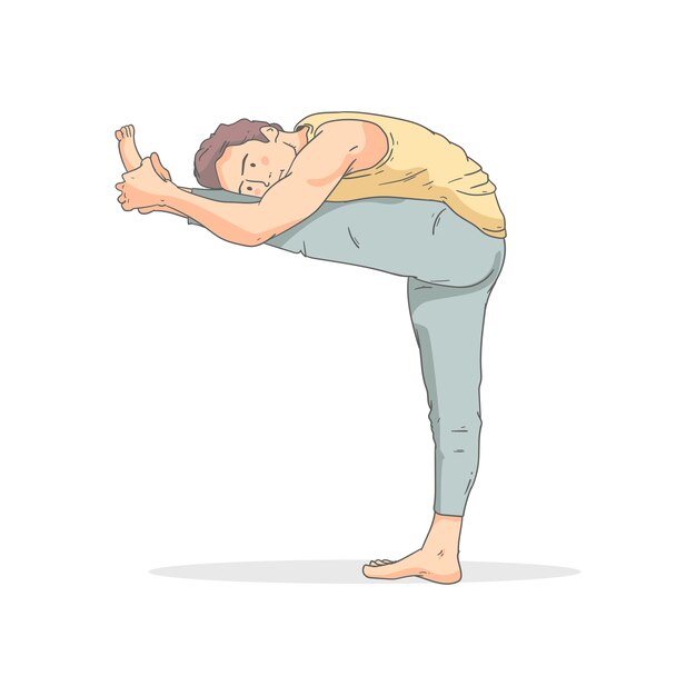 Free PSD yoga pose and meditation isolated