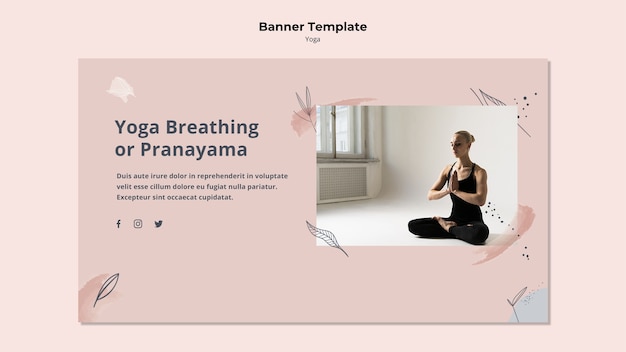 Yoga posture banner template