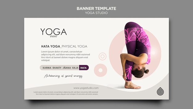 Free PSD yoga studio banner template