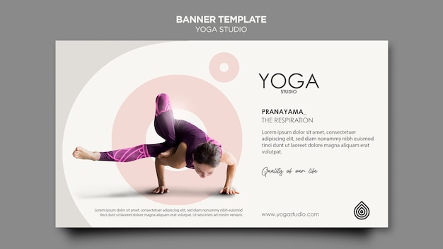 Free PSD yoga studio banner template