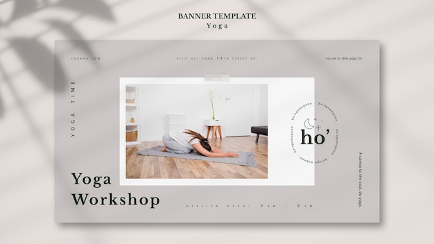 Free PSD yoga theme for banner template