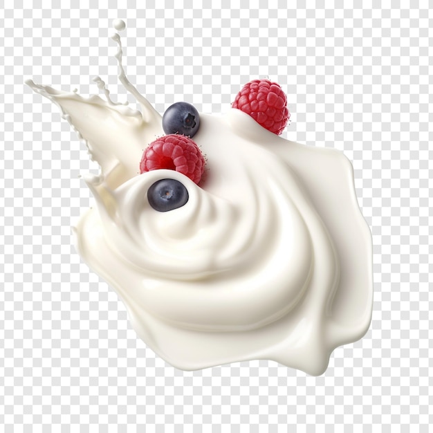 Free PSD yogurt isolated on transparent background