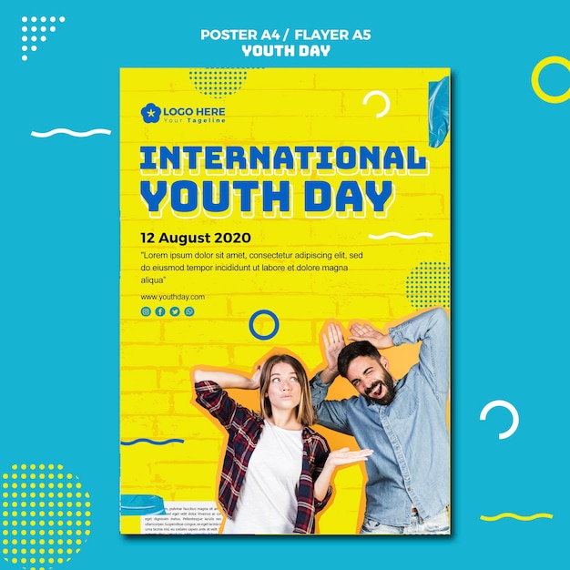 Youth day event poster template