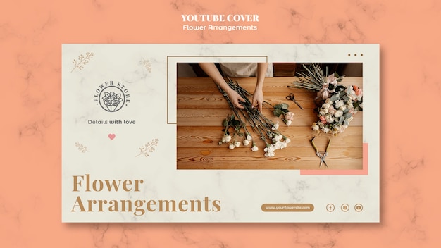 Youtube cover for floral arrangements shop