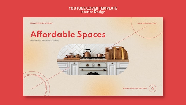 Youtube cover template for interior design