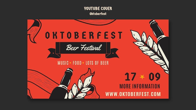 Youtube cover template for oktoberfest celebration