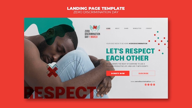 Zero discrimination day web template