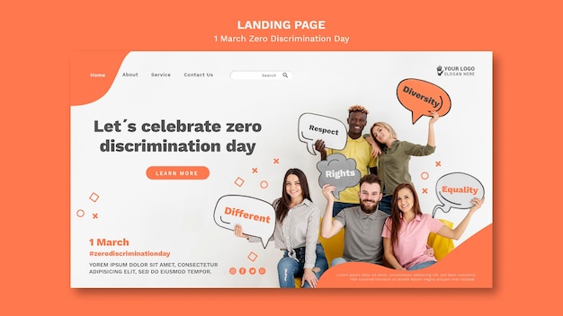 Zero discrimination day web template