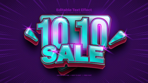 10.10 Sale Promotion Text Effect