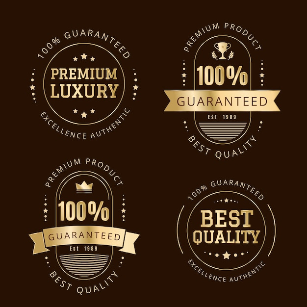 100% guarantee badge / label collection