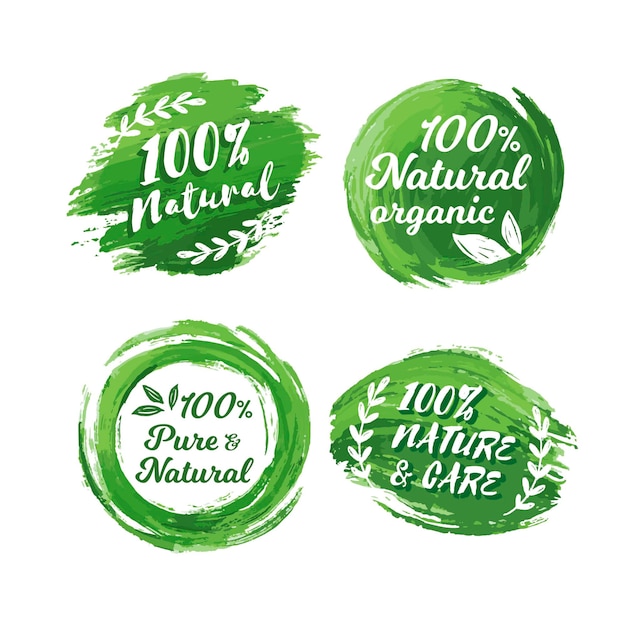 100% natural badge collection