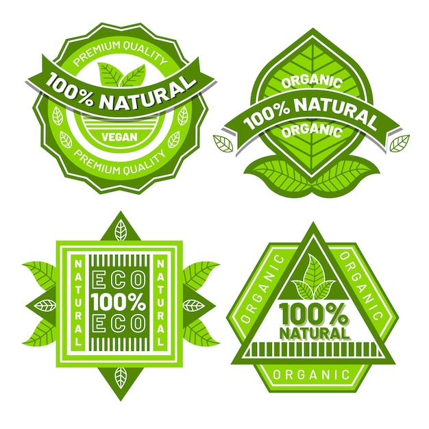 100% natural badge collection