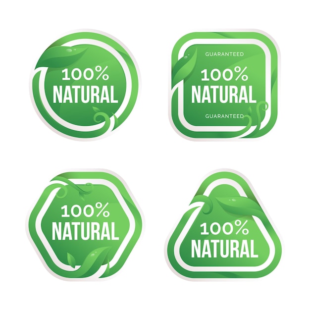 100% natural badge collection