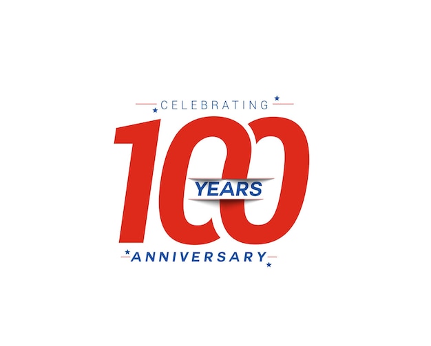 Free Vector 100 years anniversary celebration design.