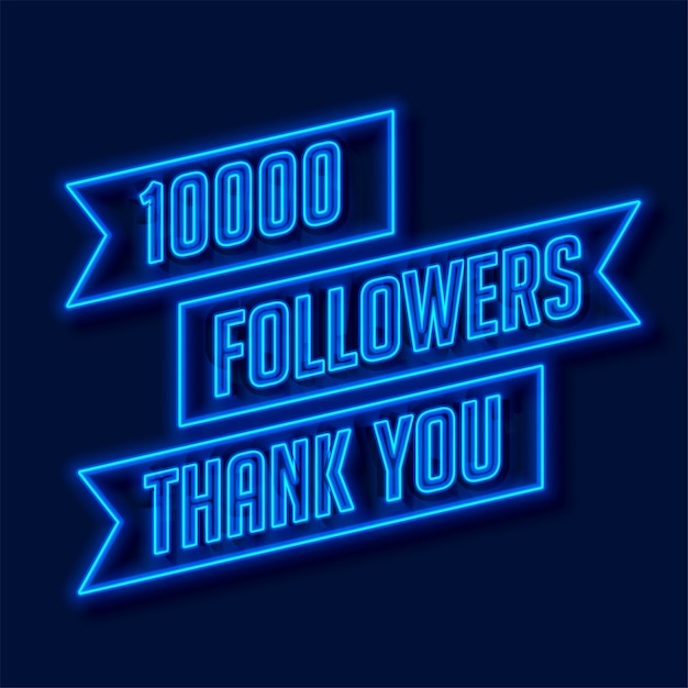 Free Vector 1000 followers network thank you poster