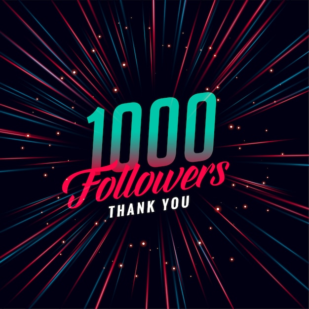 1000 social media followers template 