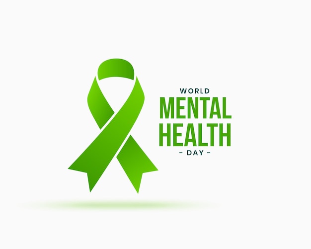 Free vector 10th oct international mental health day background design vector