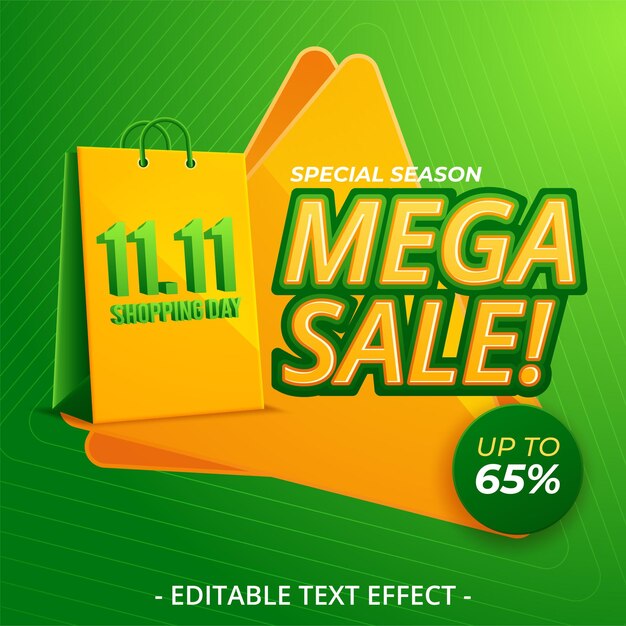 11.11 Shopping day sale banner background