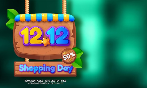 12.12 shopping day flash sale banner template design