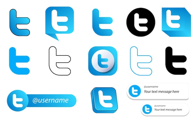 14 Twitter Tweet social Media icon pack