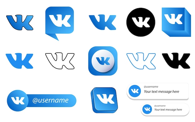 14 Vk social Media icon pack