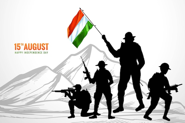 Free Vector 15th august independence day for india celebration background