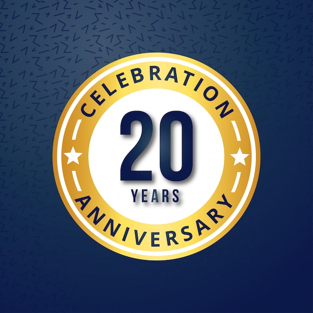 Free Vector 20 years of celebrations vector 