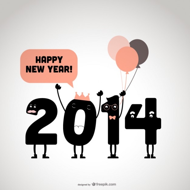 Free vector 2014 new year happy design