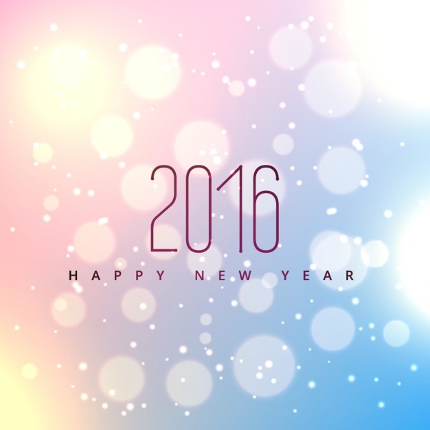 Free Vector 2016 new year in bokeh background