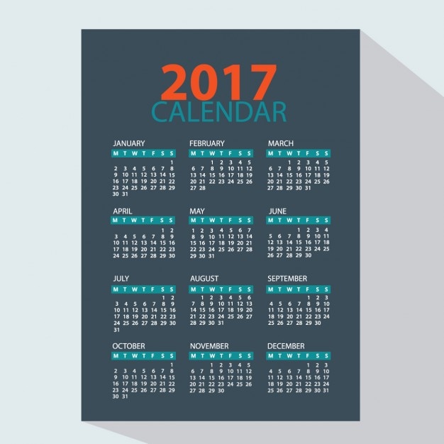 2017 calendar design