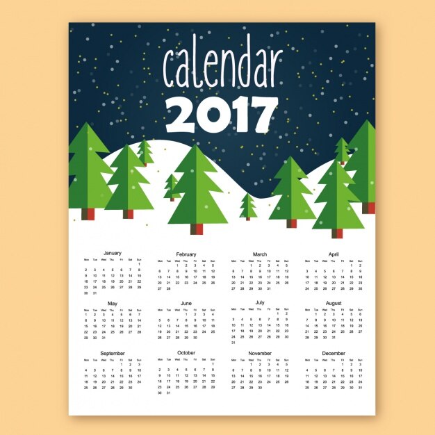 2017 calendar design